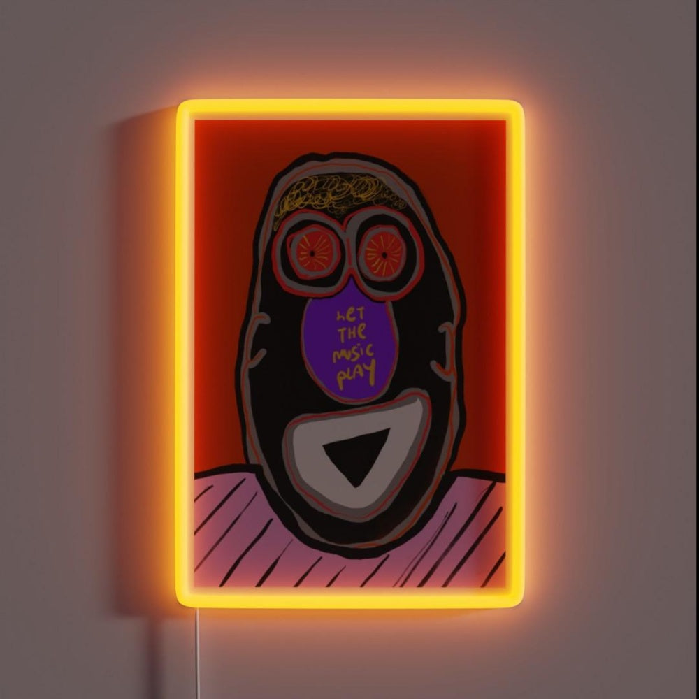 Let The Music Play Rgb Led Neon Sign Home Artistic Neon Light