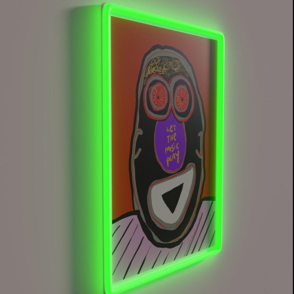 Let The Music Play Rgb Led Neon Sign Home Artistic Neon Light