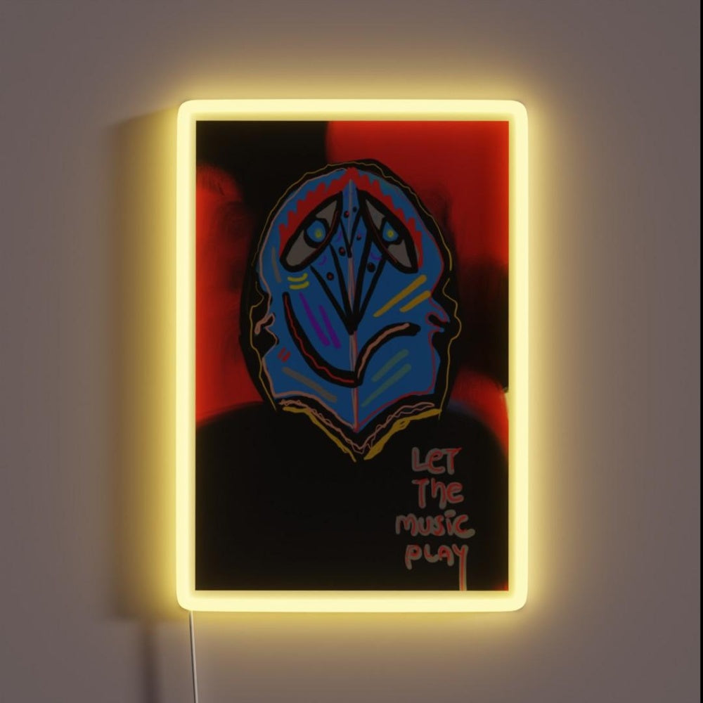Let The Music Play Rgb Led Neon Sign Home Led Art Neon