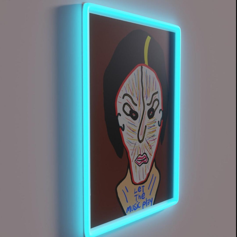 Let The Music Play Rgb Led Neon Sign Home Neon Sign Wall Art