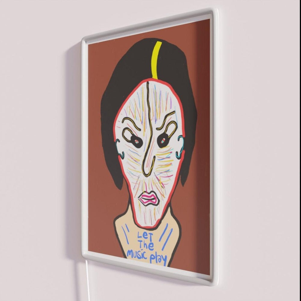 Let The Music Play Rgb Led Neon Sign Home Neon Sign Wall Art