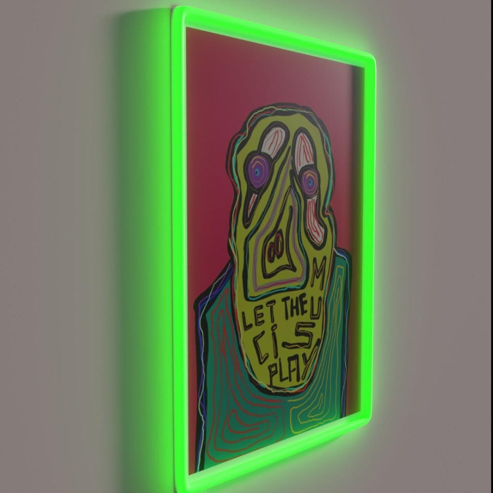 Let The Music Play Rgb Led Neon Sign Home Neon Wall Sculpture