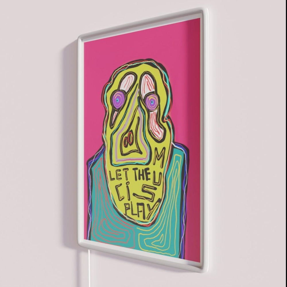 Let The Music Play Rgb Led Neon Sign Home Neon Wall Sculpture