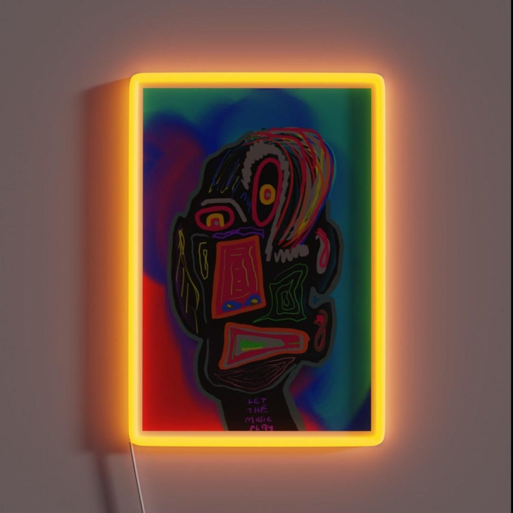 Let The Music Play Rgb Led Neon Sign Home Pop Art Neon Sign