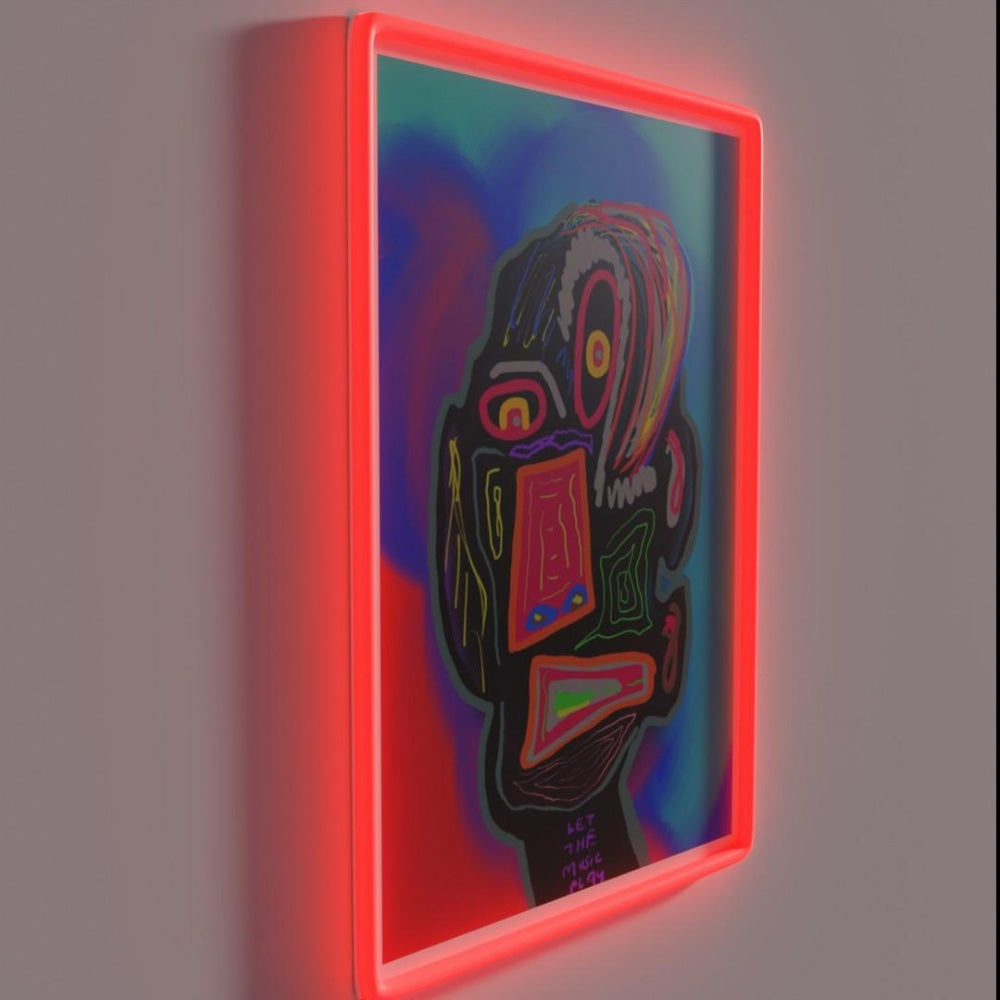 Let The Music Play Rgb Led Neon Sign Home Pop Art Neon Sign