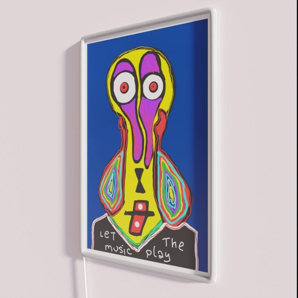 Let The Music Play Rgb Led Neon Sign Minimalist Neon Sign