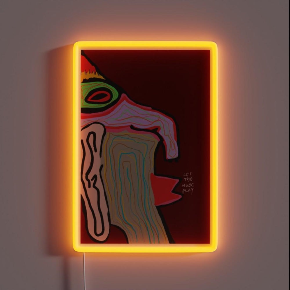 Let The Music Play Rgb Led Neon Sign Neon Sign For Studio