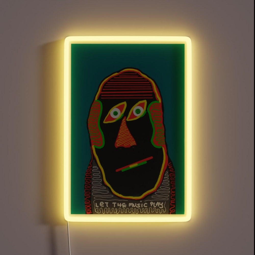 Let The Music Play Rgb Led Neon Sign Office Wall Decor