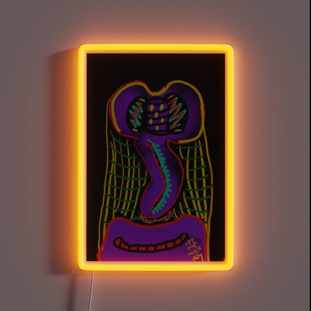 Let The Music Play Rgb Led Neon Sign Personalized Neon Sign