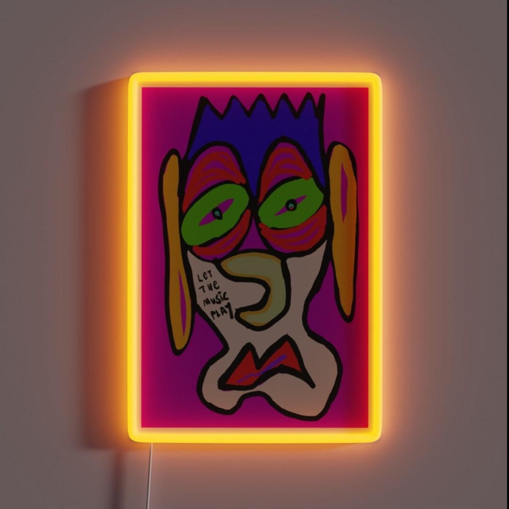 Let The Music Play Rgb Led Neon Sign Restaurant Colorful Neon Sign