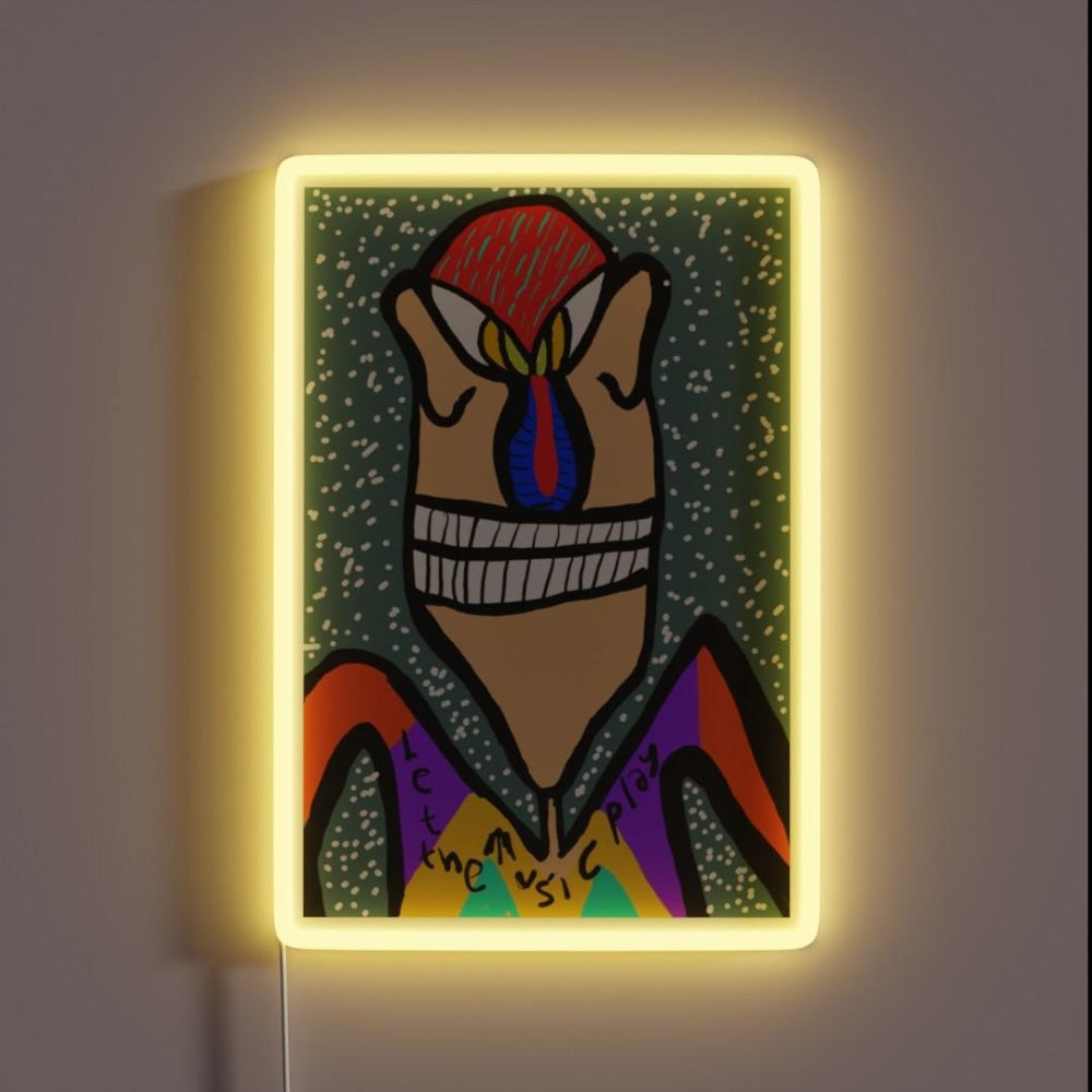 Let The Music Play Rgb Led Neon Sign Restaurant Handmade Neon Sign