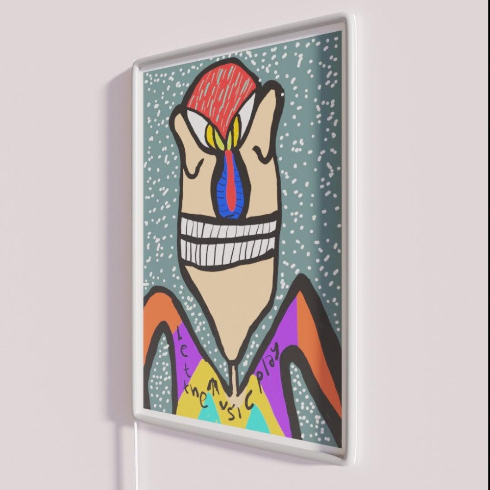 Let The Music Play Rgb Led Neon Sign Restaurant Handmade Neon Sign