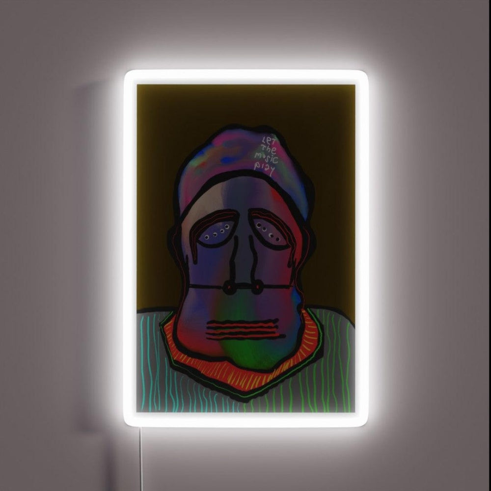 Let The Music Play Rgb Led Neon Sign Restaurant Pop Art Neon Sign