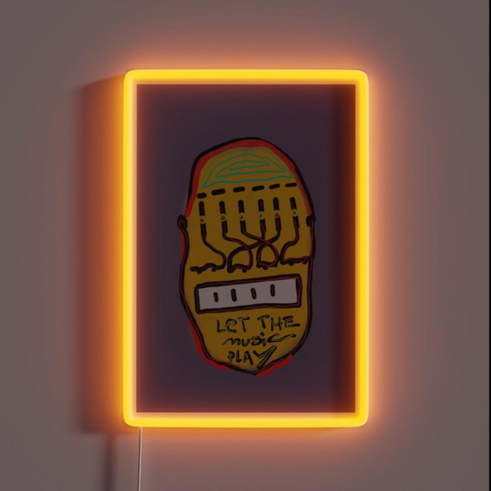 Let The Music Play Rgb Led Neon Sign Wall Aesthetic Neon Sign