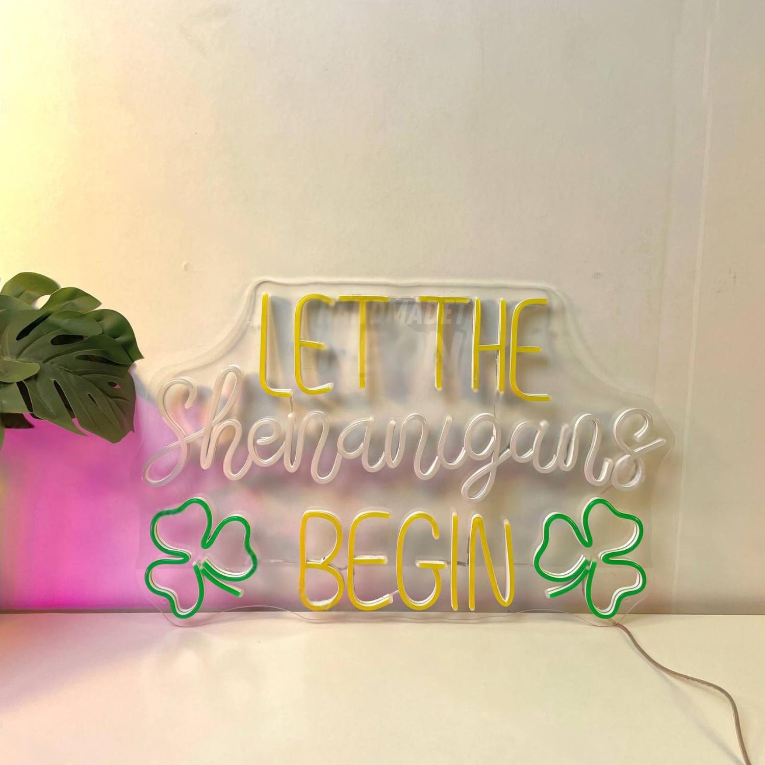 Let The Shenanigans Begin Led Neon Sign Party Led Neon Sign | Shineneon