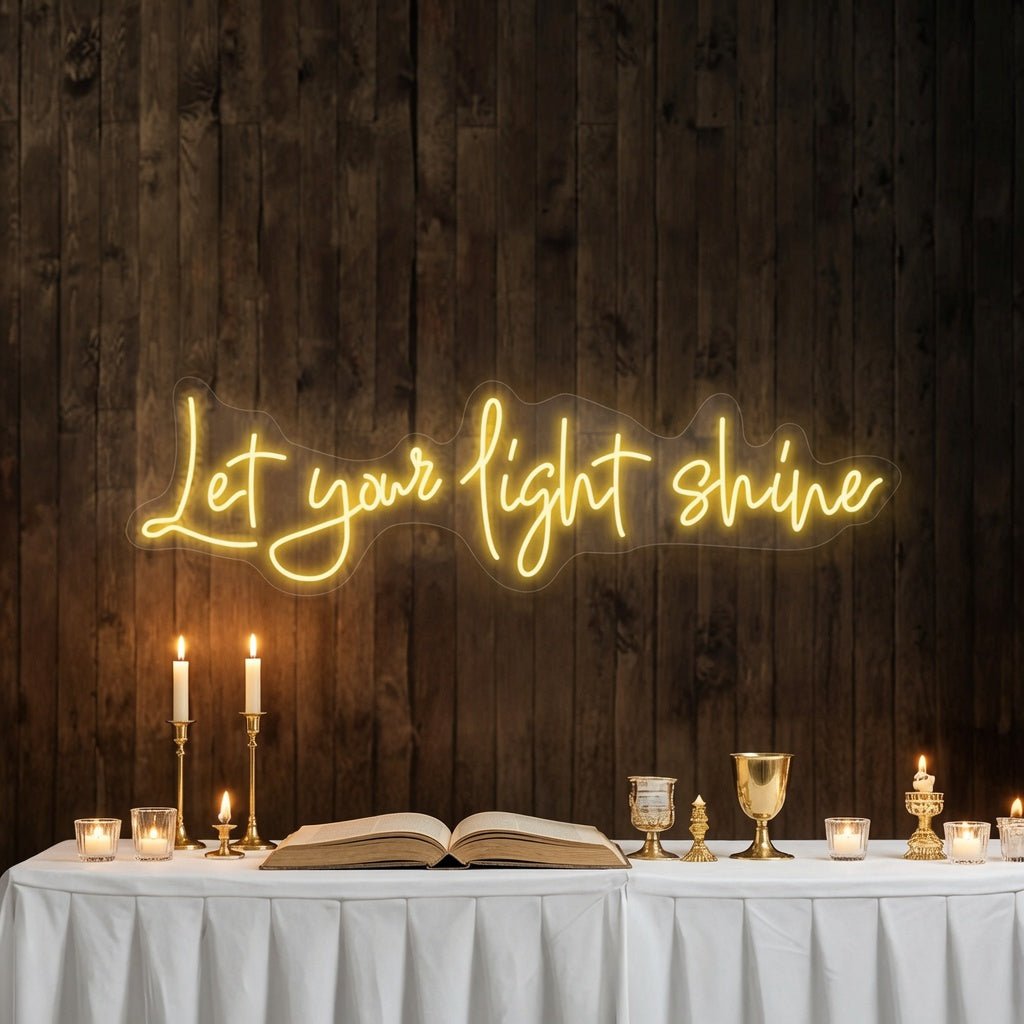 Let Your Light Shine LED Neon Sign Home Wall Art - Shineneon