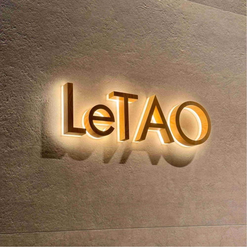 Letao 3D Backlit Channel Letters Led Light Sign