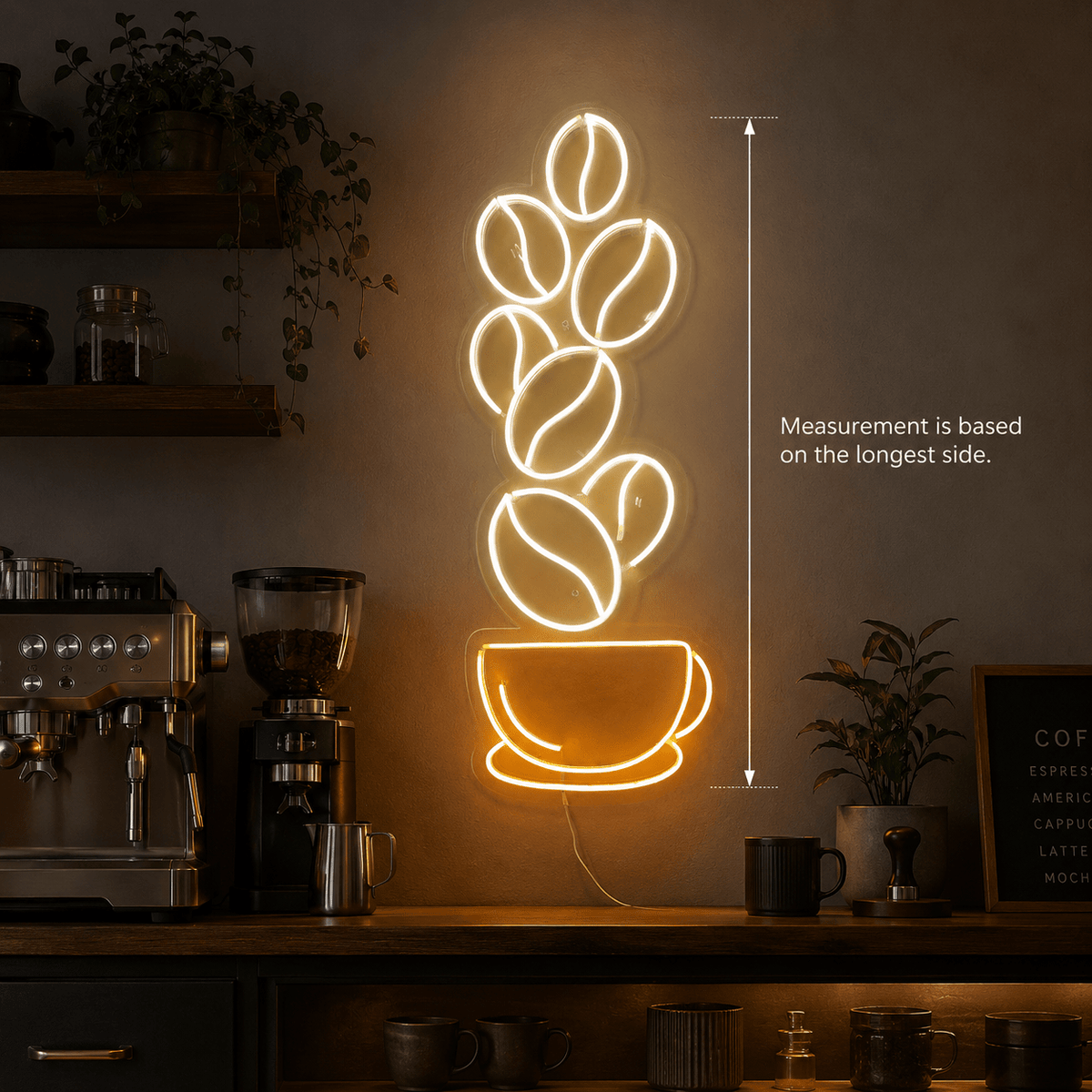 Letrero Granos De Caf Realizados LED Neon Sign - Shineneon