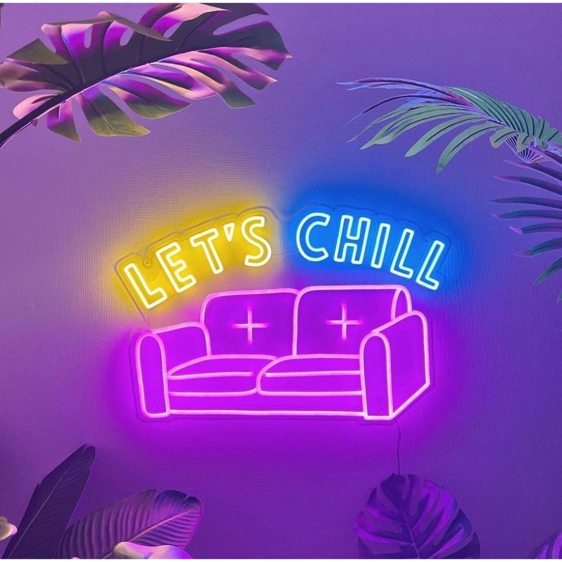 Lets Chill Sofa Couch Led Sign Business Neon Sign - Shineneon