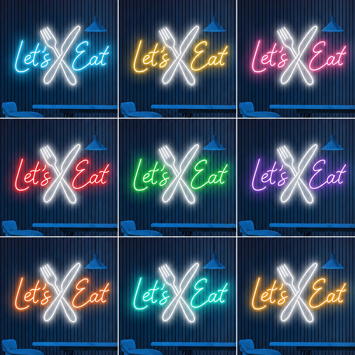 Let's Eat LED Neon Sign Home Wall Art - Shineneon