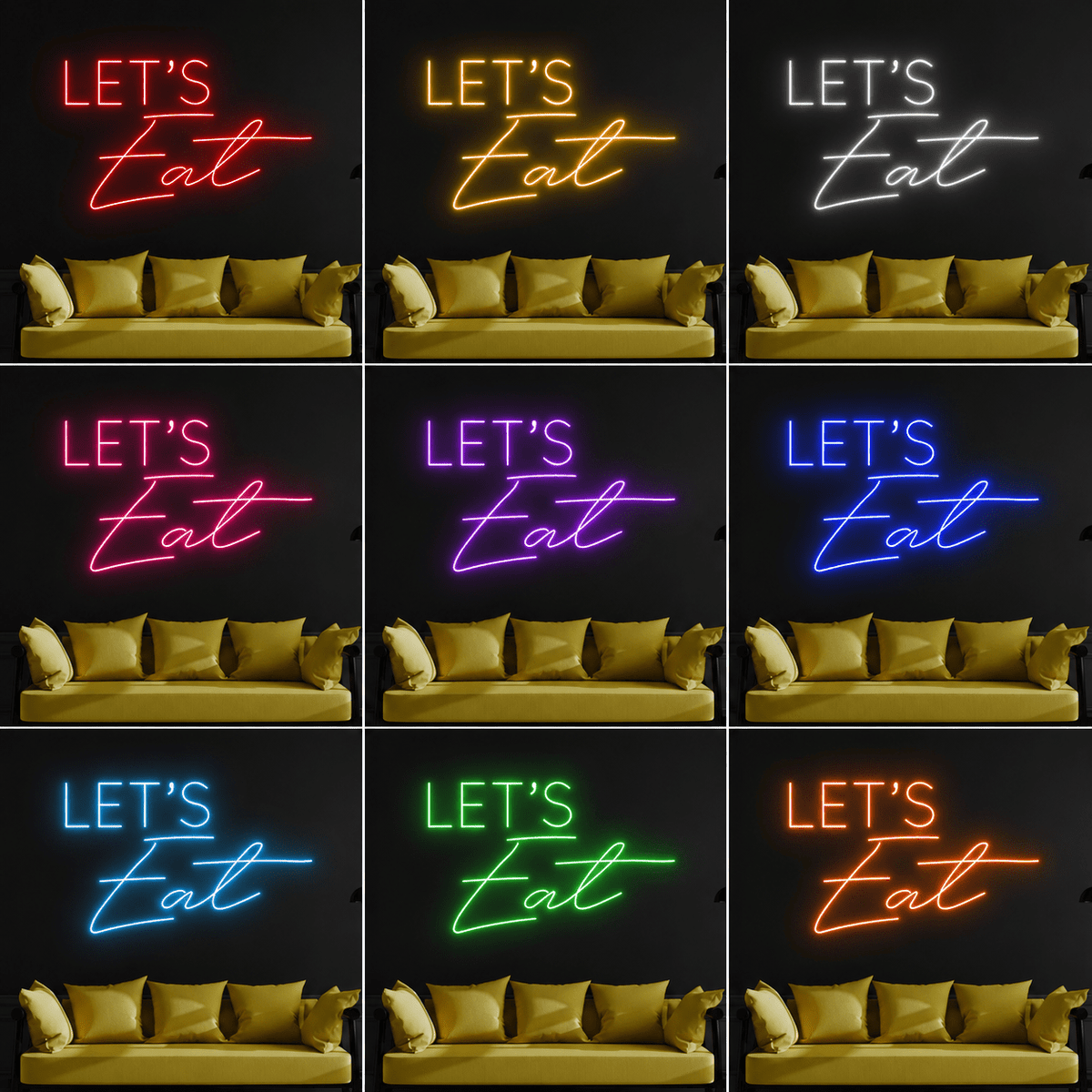 Let's Eat LED Neon Sign Wall Neon Sign - Shineneon