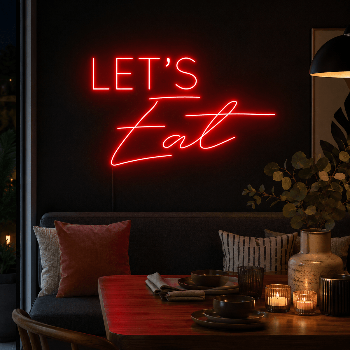 Let's Eat LED Neon Sign Wall Neon Sign - Shineneon