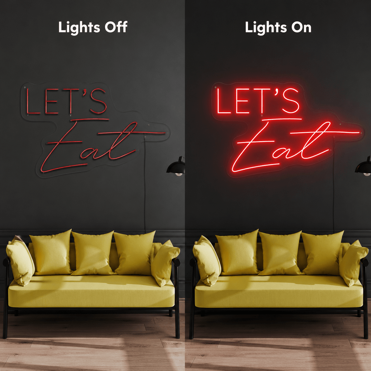 Let's Eat LED Neon Sign Wall Neon Sign - Shineneon