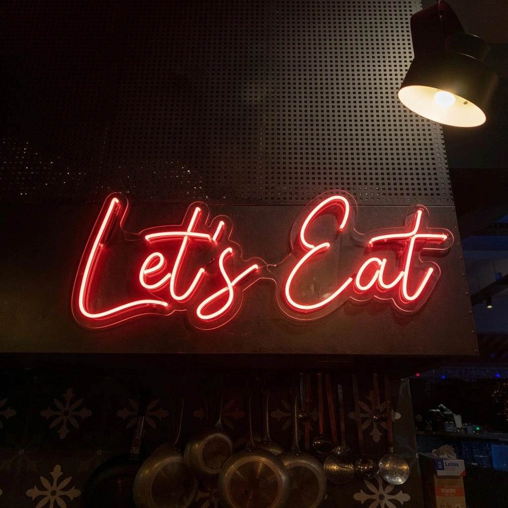 Let's Eat Wall Decor LED Neon Sign - 01 Original Product Image