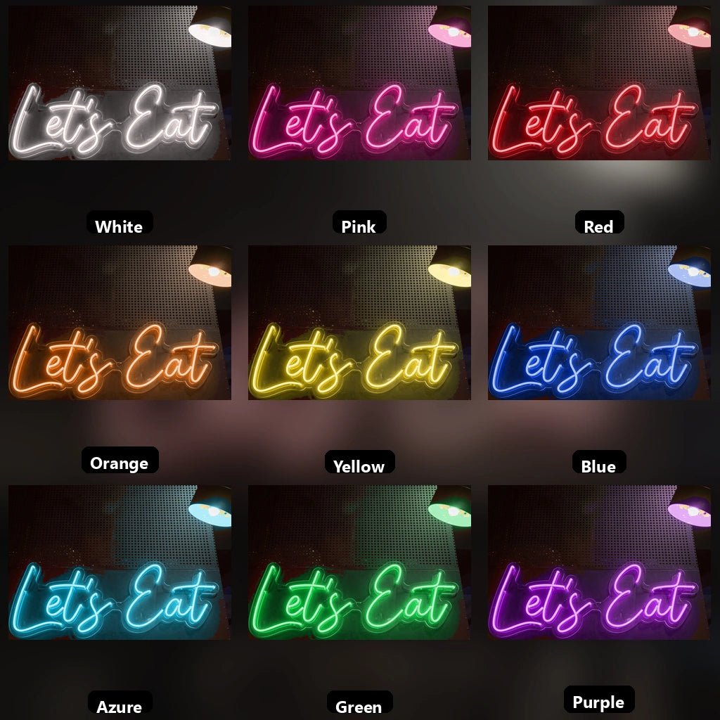 Let's Eat Wall Decor LED Neon Sign - Shineneon