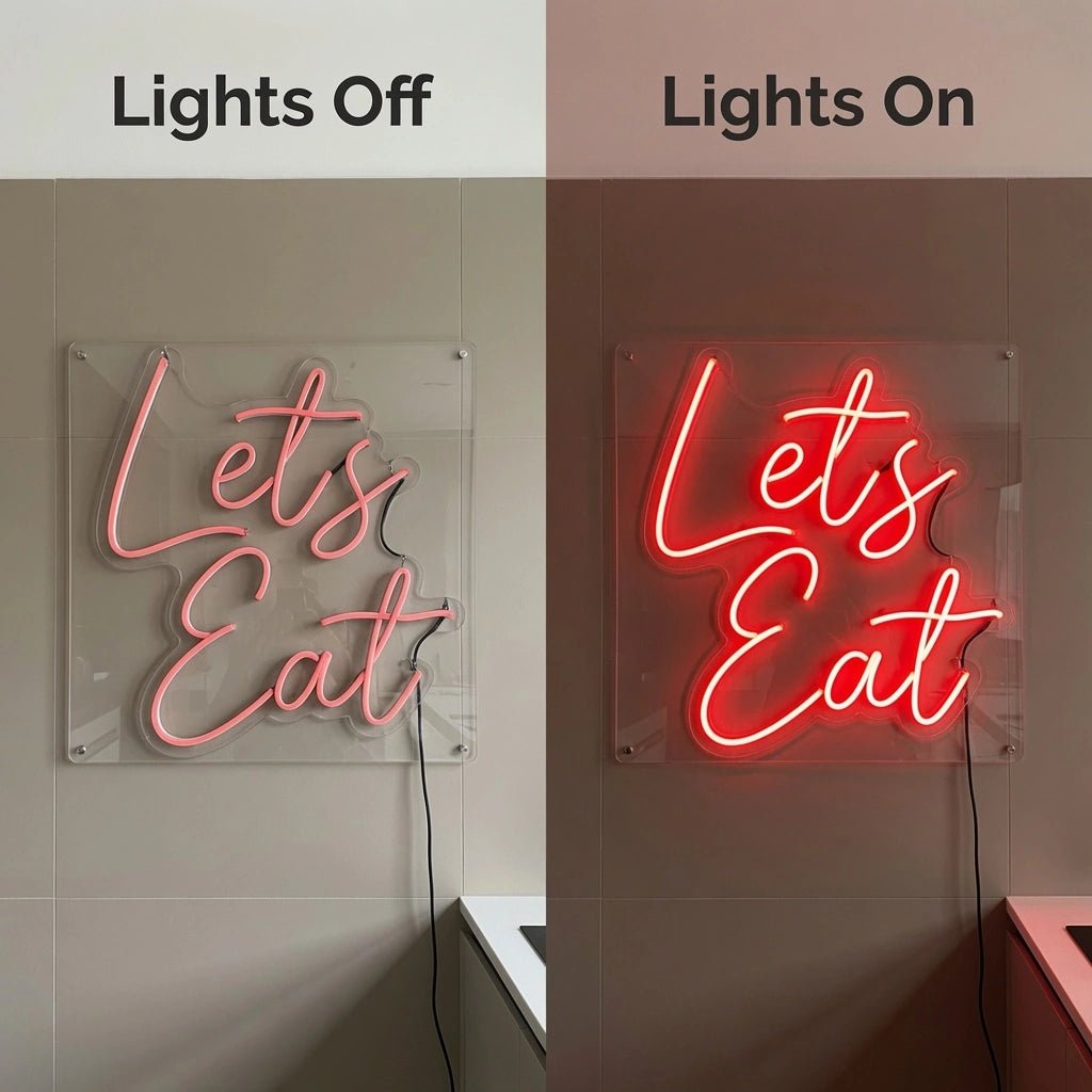 Let's Eat Wall Decor LED Neon Sign - Shineneon