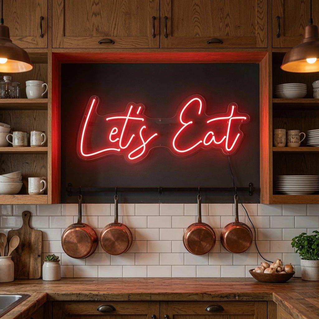 Let's Eat Wall Decor LED Neon Sign - Shineneon