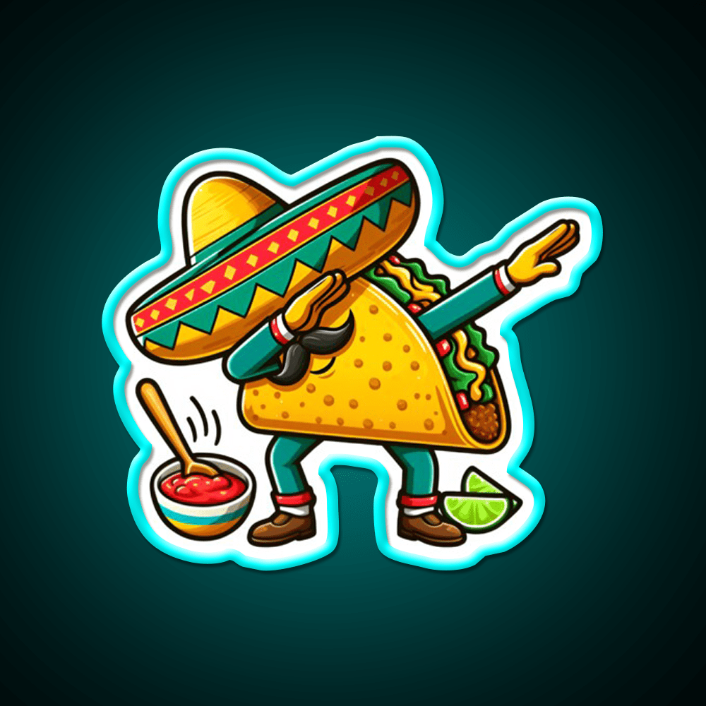 Lets Fiesta Mexican Taco De Mayo Taco Led Neon Sign Food Neon Sign Rgb Color - Shineneon