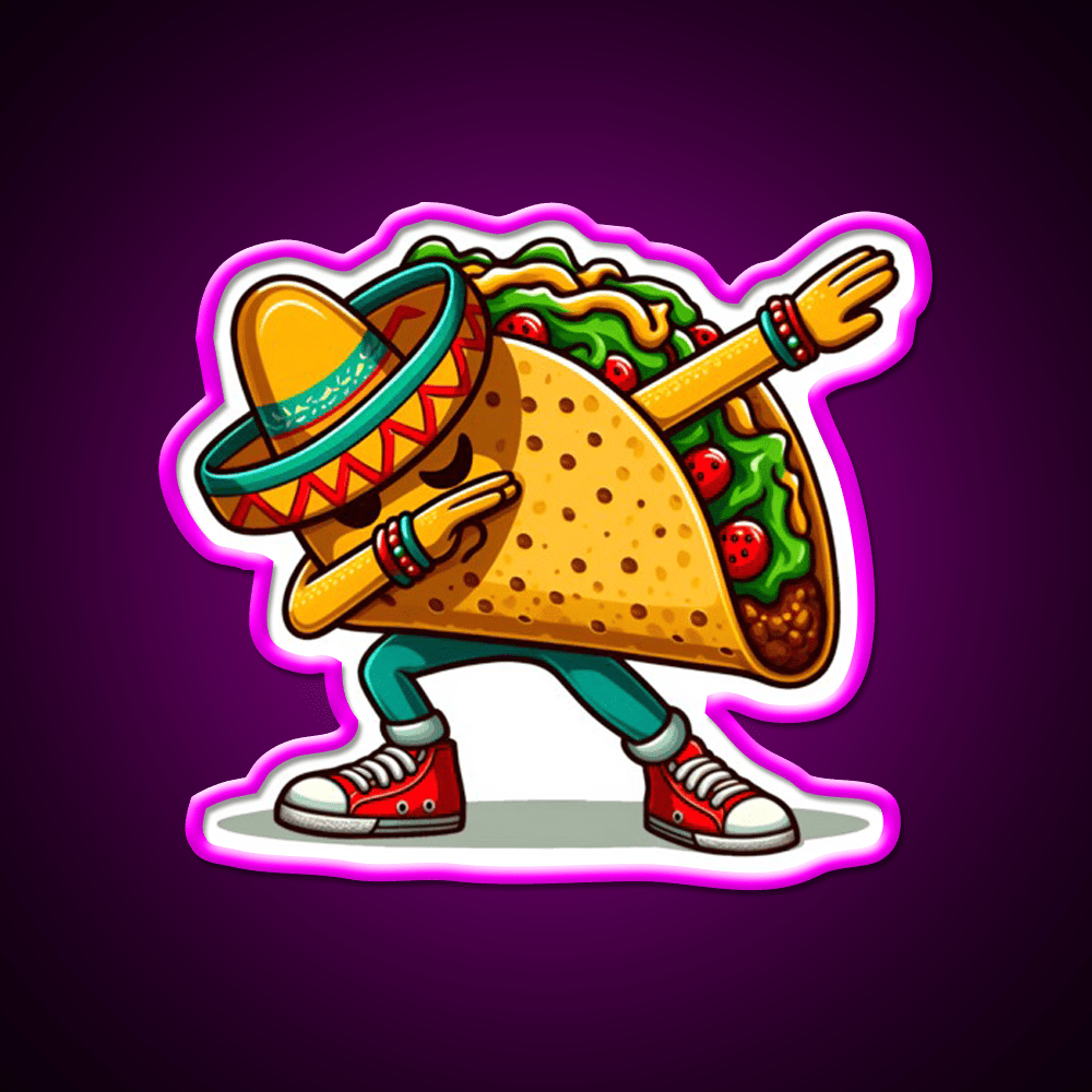 Lets Fiesta Mexican Taco De Mayo Taco Led Neon Sign Kitchen Sign Rgb Color - Shineneon
