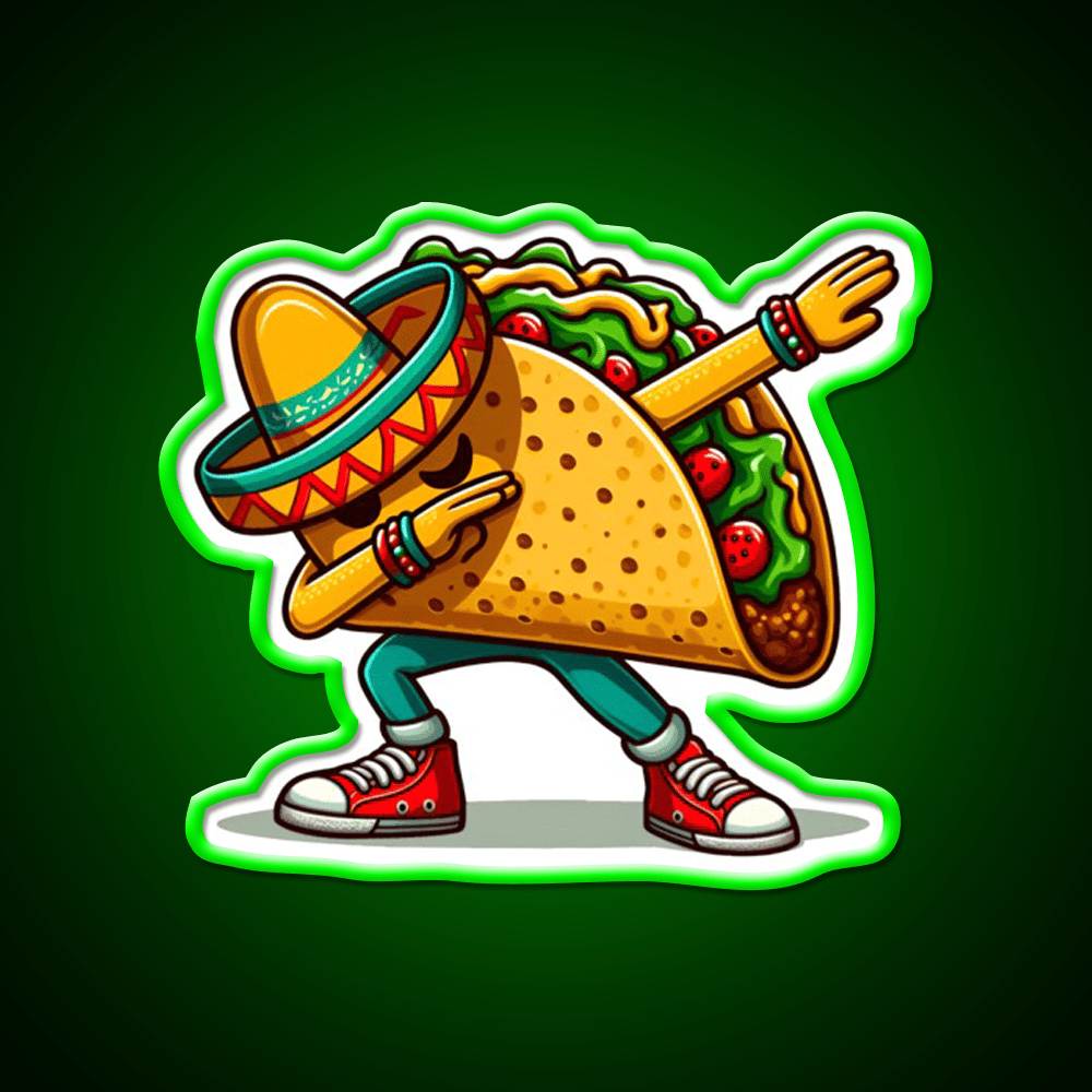 Lets Fiesta Mexican Taco De Mayo Taco Led Neon Sign Kitchen Sign Rgb Color - Shineneon