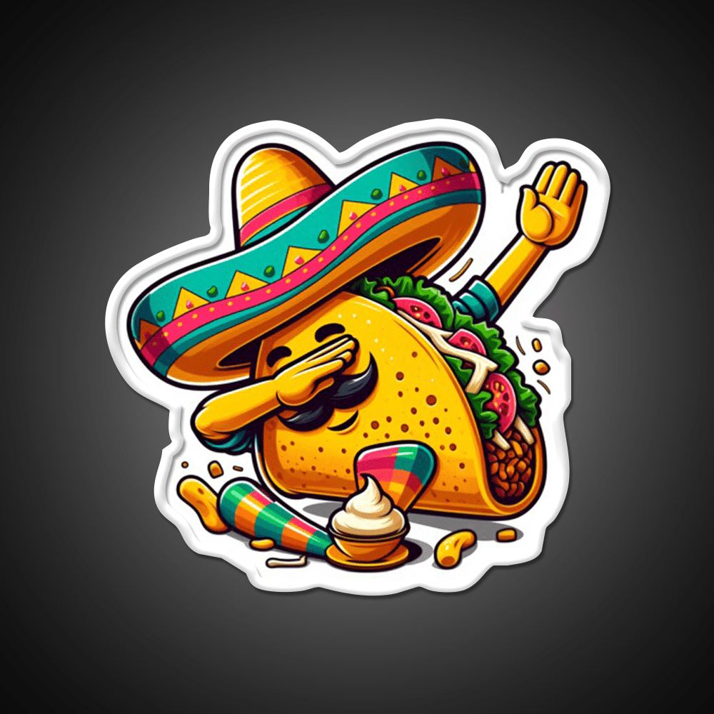Lets Fiesta Mexican Taco De Mayo Taco Led Neon Sign Rgb Color - Shineneon