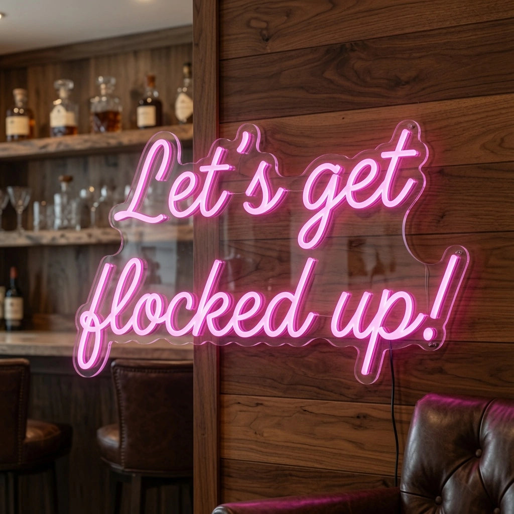 Let's Get Flocked Up LED Neon Sign - 02 High-Converting Product Image