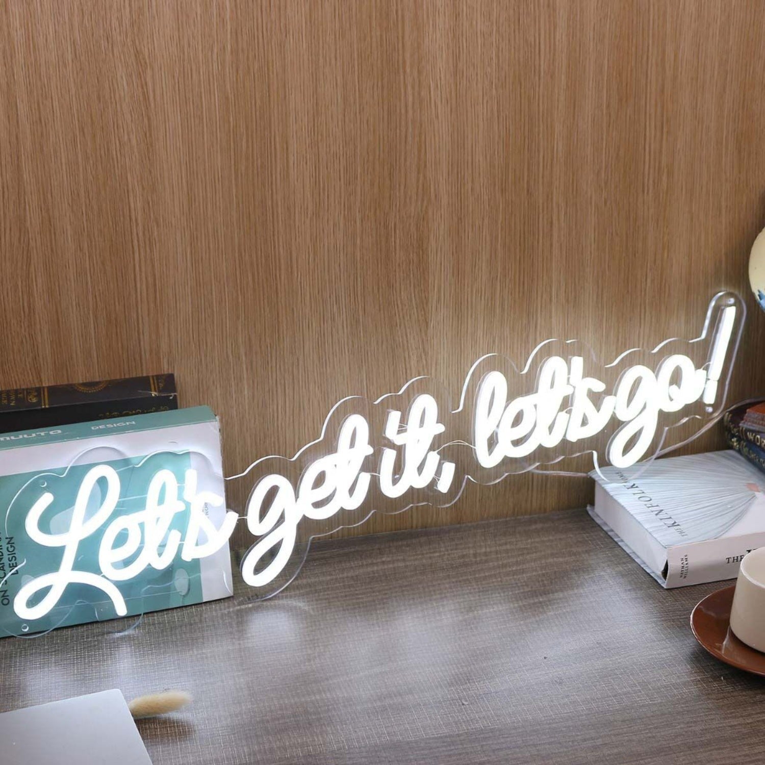 Lets Get It Lets Go White Neon Sign | Shineneon