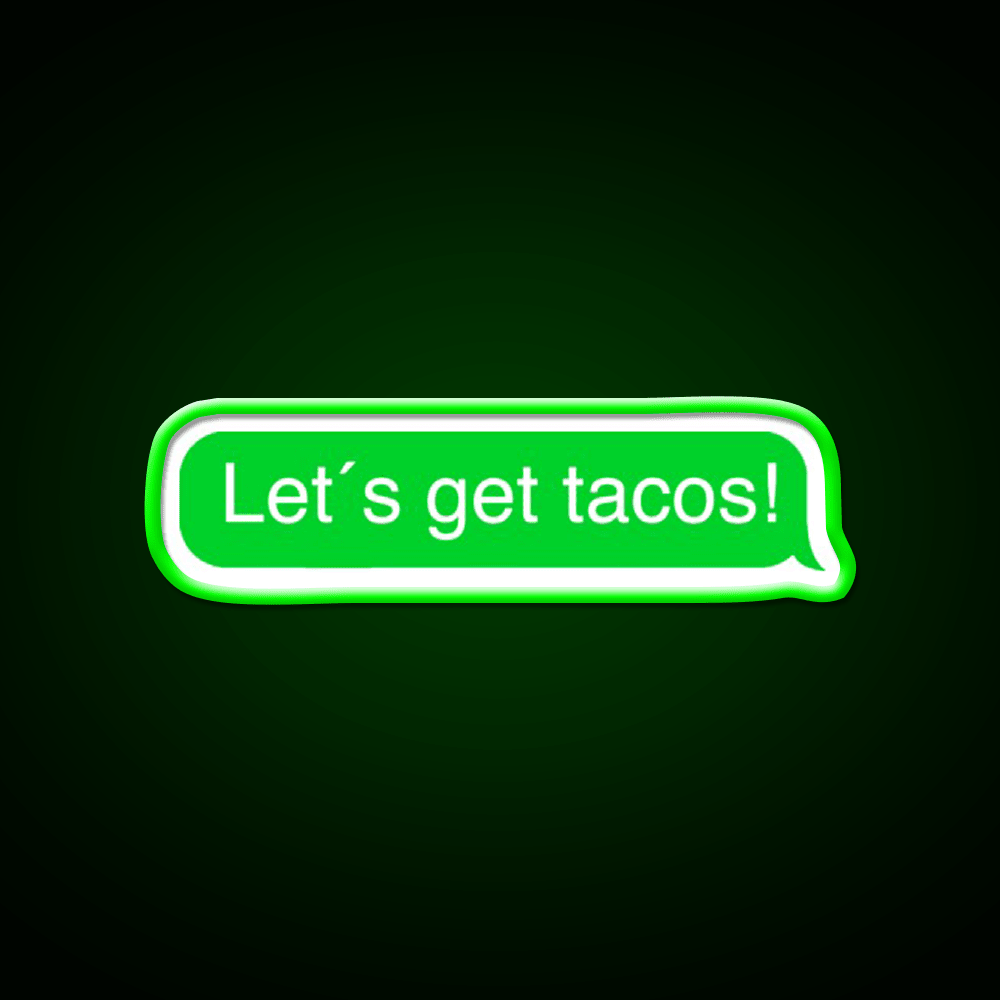 Lets Get Taco Led Neon Sign Mexican Food Neon Sign Kitchen Sign Rgb Color - Shineneon