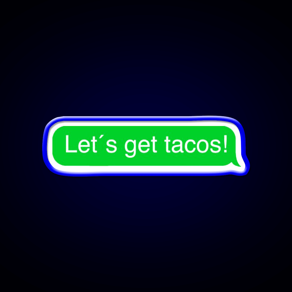 Lets Get Taco Led Neon Sign Mexican Food Neon Sign Kitchen Sign Rgb Color - Shineneon