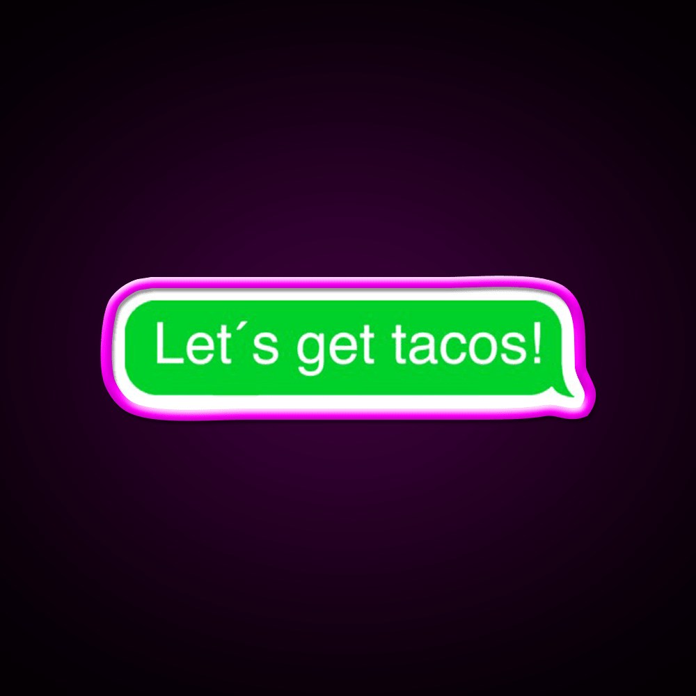 Lets Get Taco Led Neon Sign Mexican Food Neon Sign Kitchen Sign Rgb Color - Shineneon
