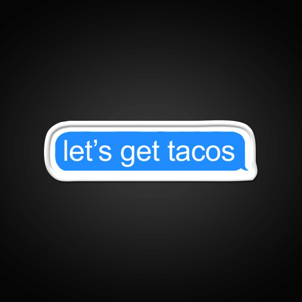 Lets Get Taco Led Neon Sign Mexican Food Sign Kitchen Sign Rgb Color - Shineneon