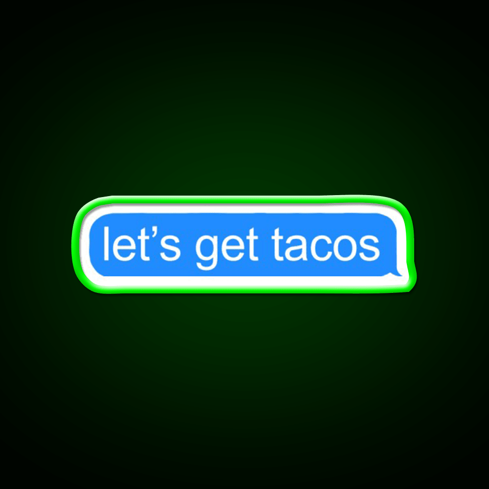 Lets Get Taco Led Neon Sign Mexican Food Sign Kitchen Sign Rgb Color - Shineneon