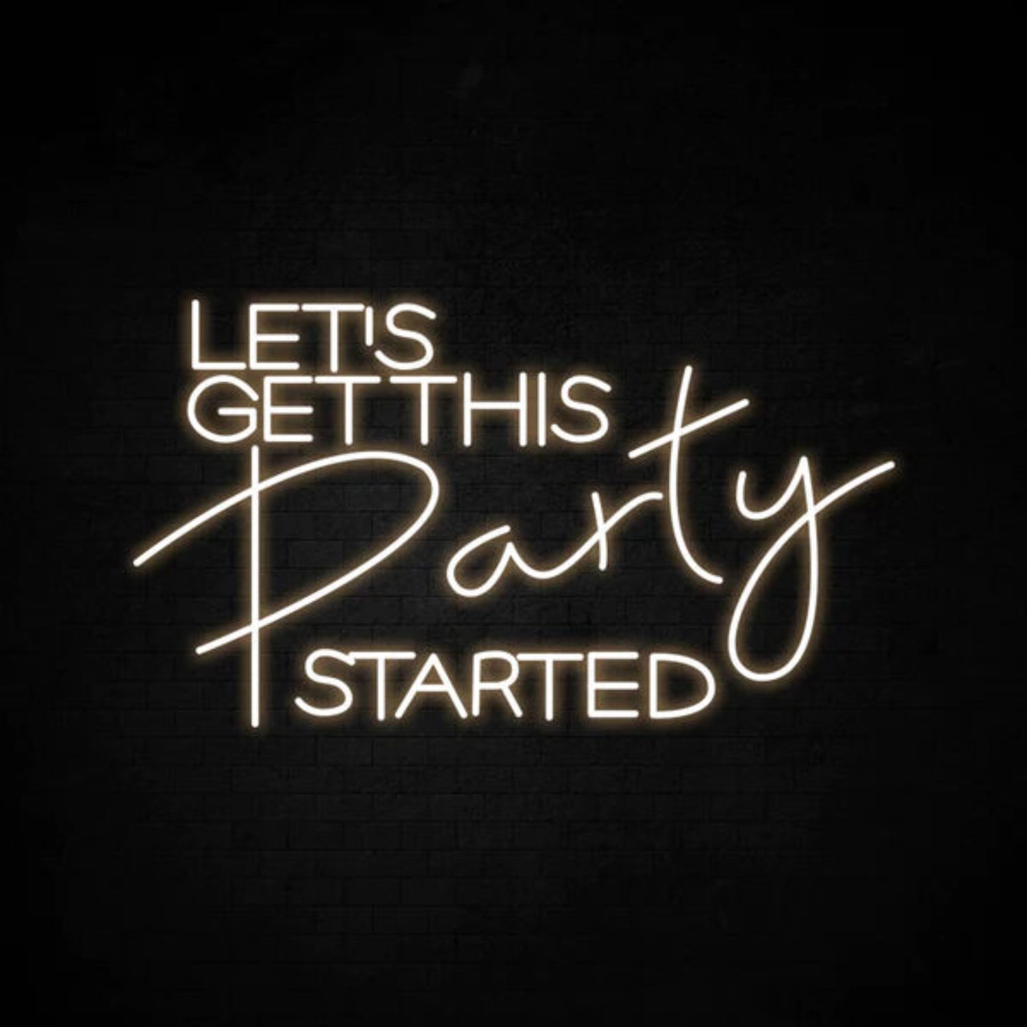 Lets Get This Party Started Led Neon Sign Wall Decor | Shineneon