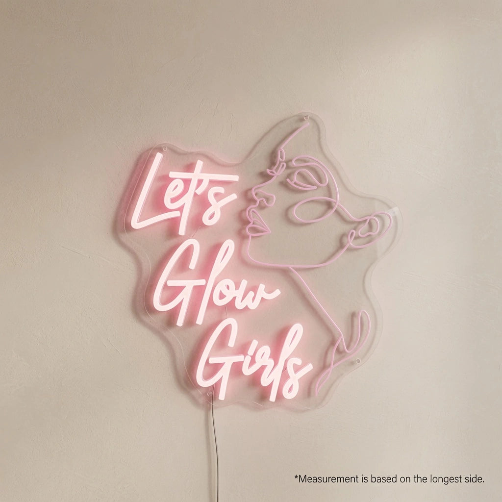 Let's Glow Girls LED Neon Sign - 04 Size Image