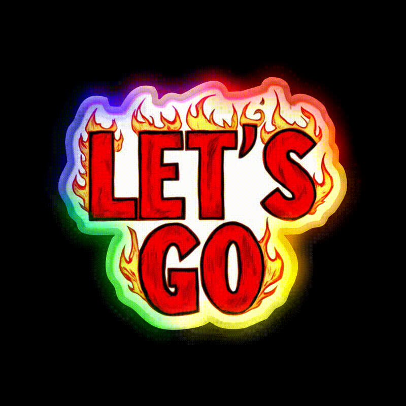 Lets Go 38 Taco Led Neon Sign Mexican Food Sign Rgb Color - LED neon sign close-up detail