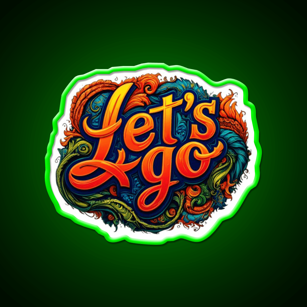 Lets Go 8 Taco Led Neon Sign Mexican Food Sign Rgb Color - Shineneon