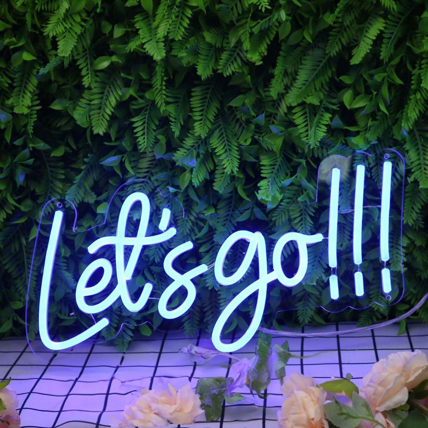 Lets Go Blue Led Neon Sign - Shineneon