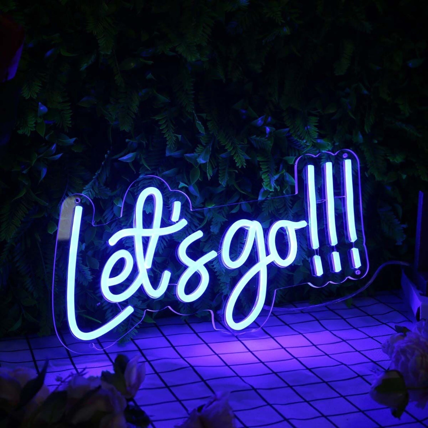 Lets Go Blue Led Neon Sign - Shineneon