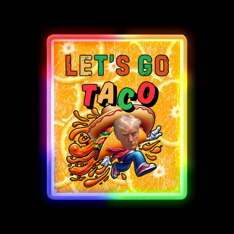 Lets Go Taco Led Neon Sign Mexican Food Sign Food Led Light Rgb Color - LED neon sign close-up detail