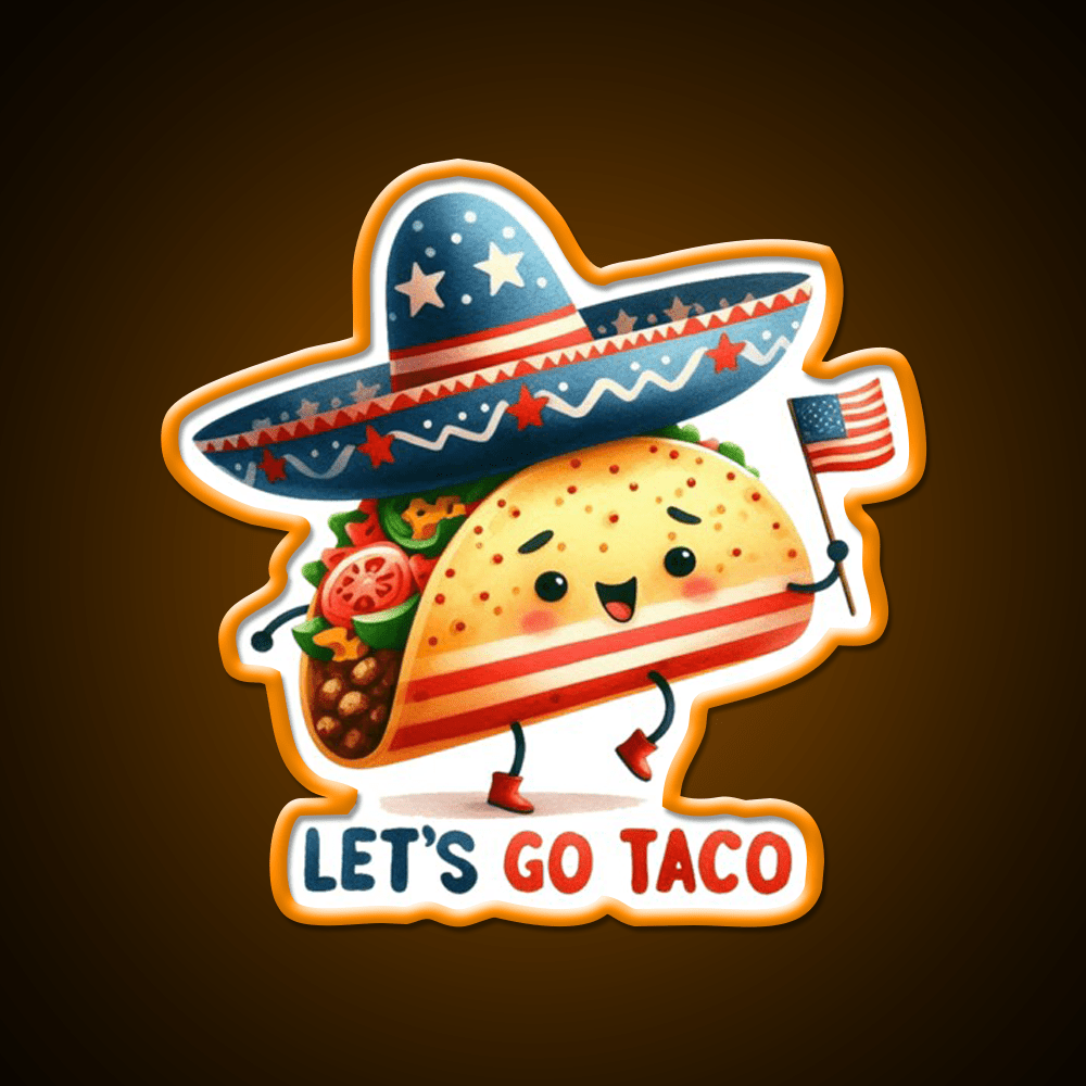 Lets Go Taco Led Neon Sign Mexican Food Sign Food Neon Sign Rgb Color - Shineneon